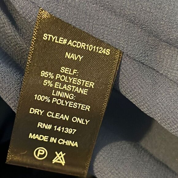 ASTR The Label Women's Wilshire Ruffle Open Back Midi Dress Navy Size Small NWT - Picture 9 of 11